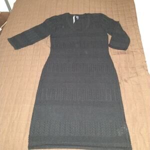 GAP NWT Sz L Crochet Dress Knee-Length 3/4 Sleeve